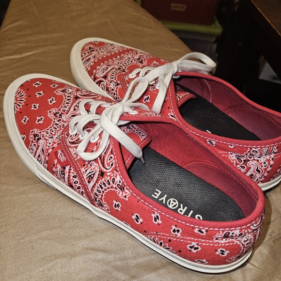 Straye GOWER Low Top Sneakers RED RAG Size men's US 13 - Picture 4 of 8
